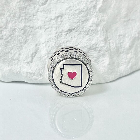 Pandora Arizona map Bead Charm S925 Silver Charm - Picture 1 of 5